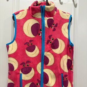 Disney Parks Lotso Huggin Bear Toy Story Fleece Zip Vest